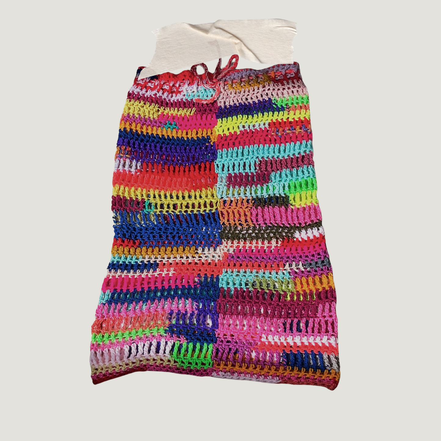 CROCHET SCRAP 2in1 DRESS~SKIRT / 1834. / (MADE TO ORDER)