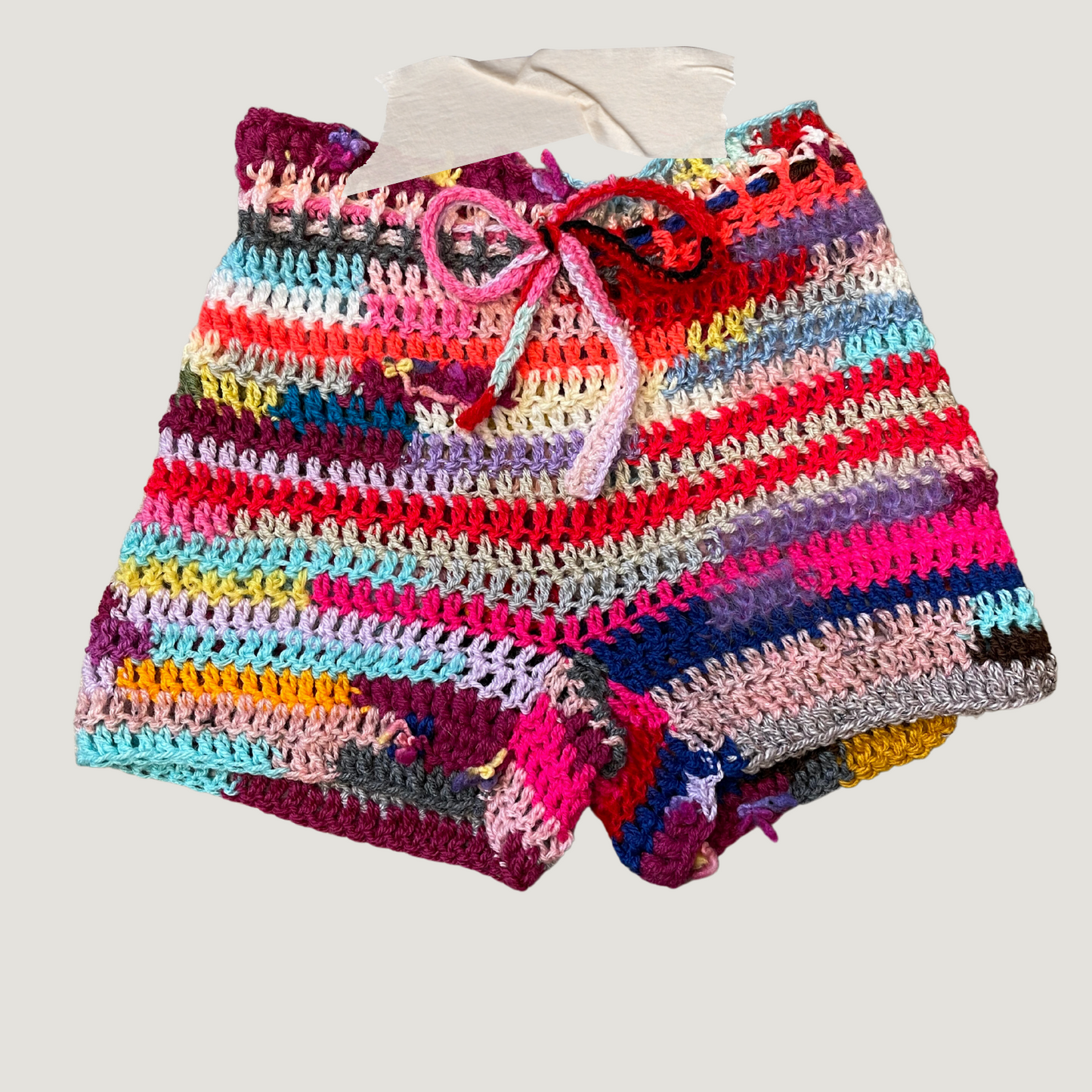 CROCHET SCRAP SHORTS / 1833. / (MADE TO ORDER)