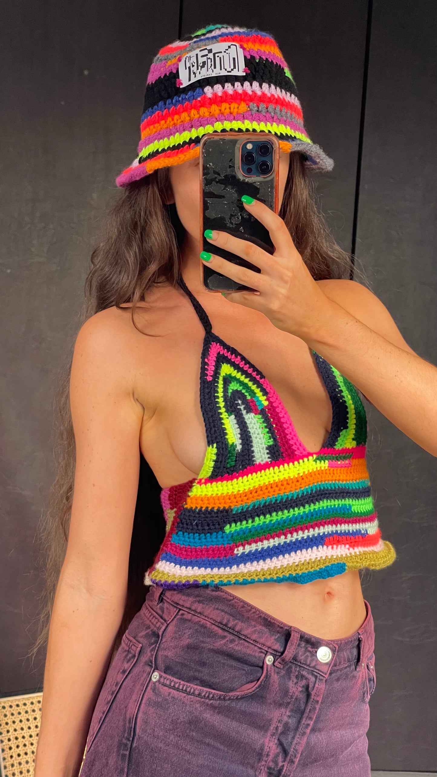CROCHET TOP / 1831. / (XS-S)