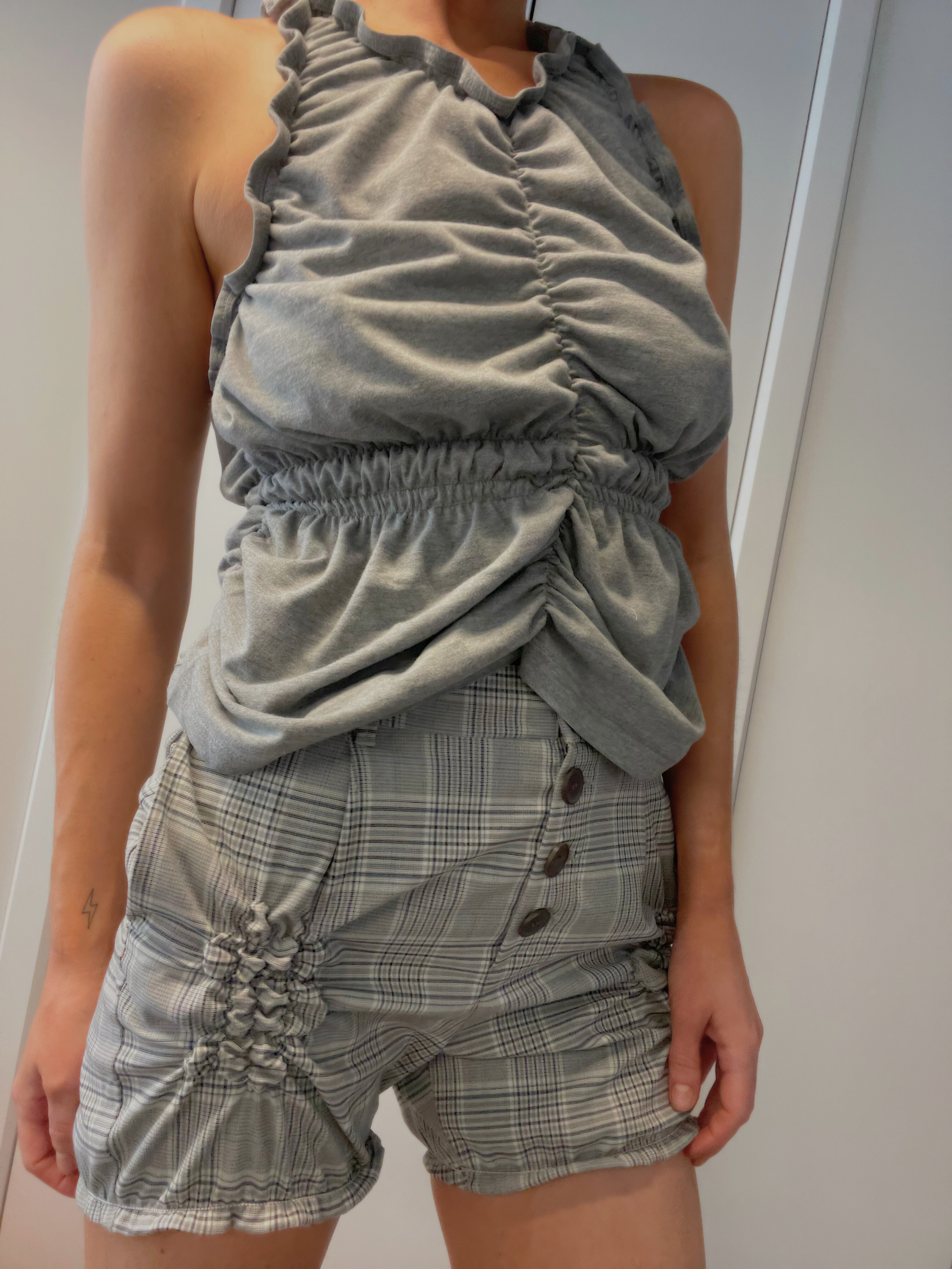 SHIRRED TANK / 2941. / XXS-XS