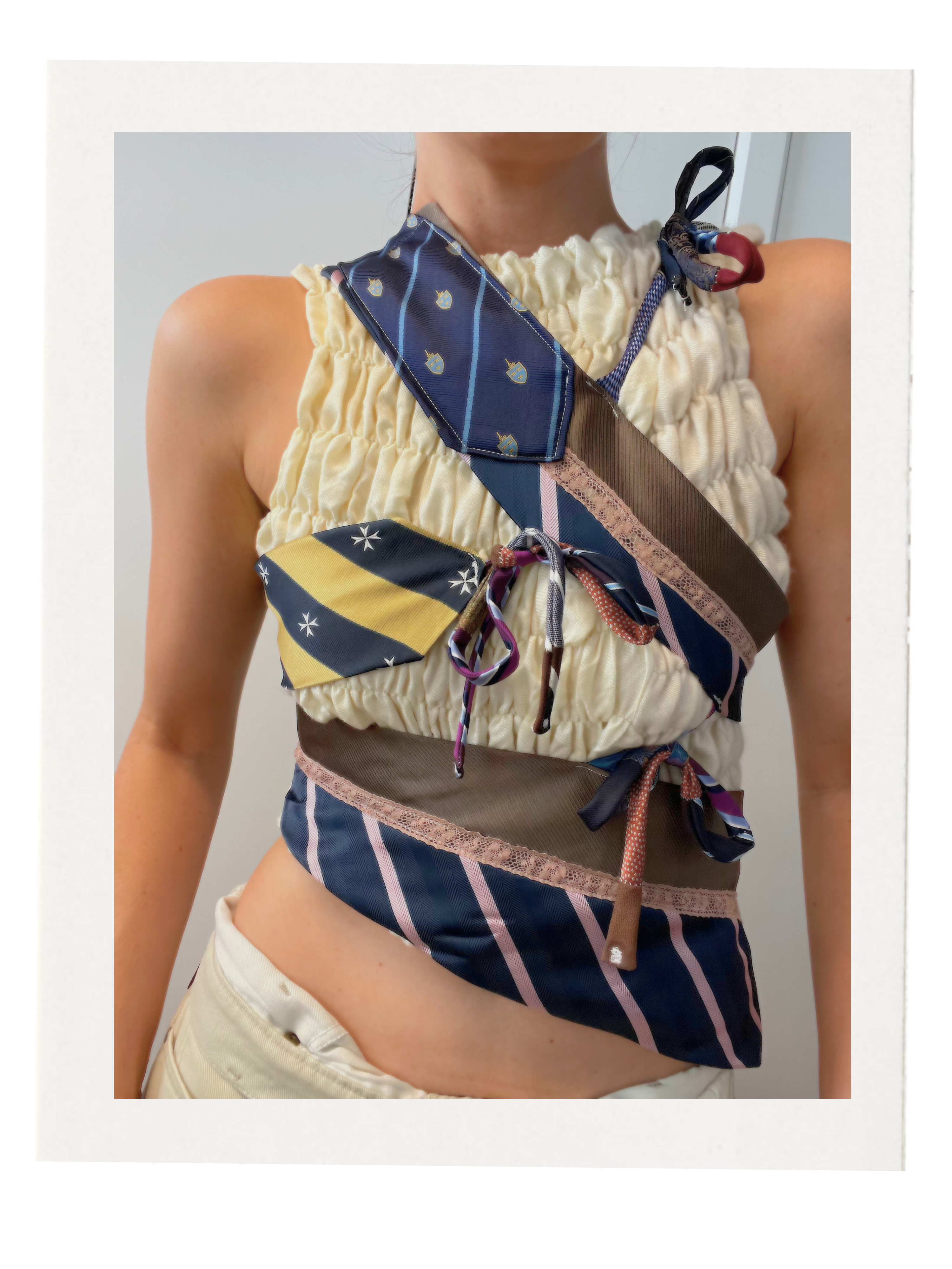NECK TIE TOP / (CUSTOM MADE-TO-ORDER)
