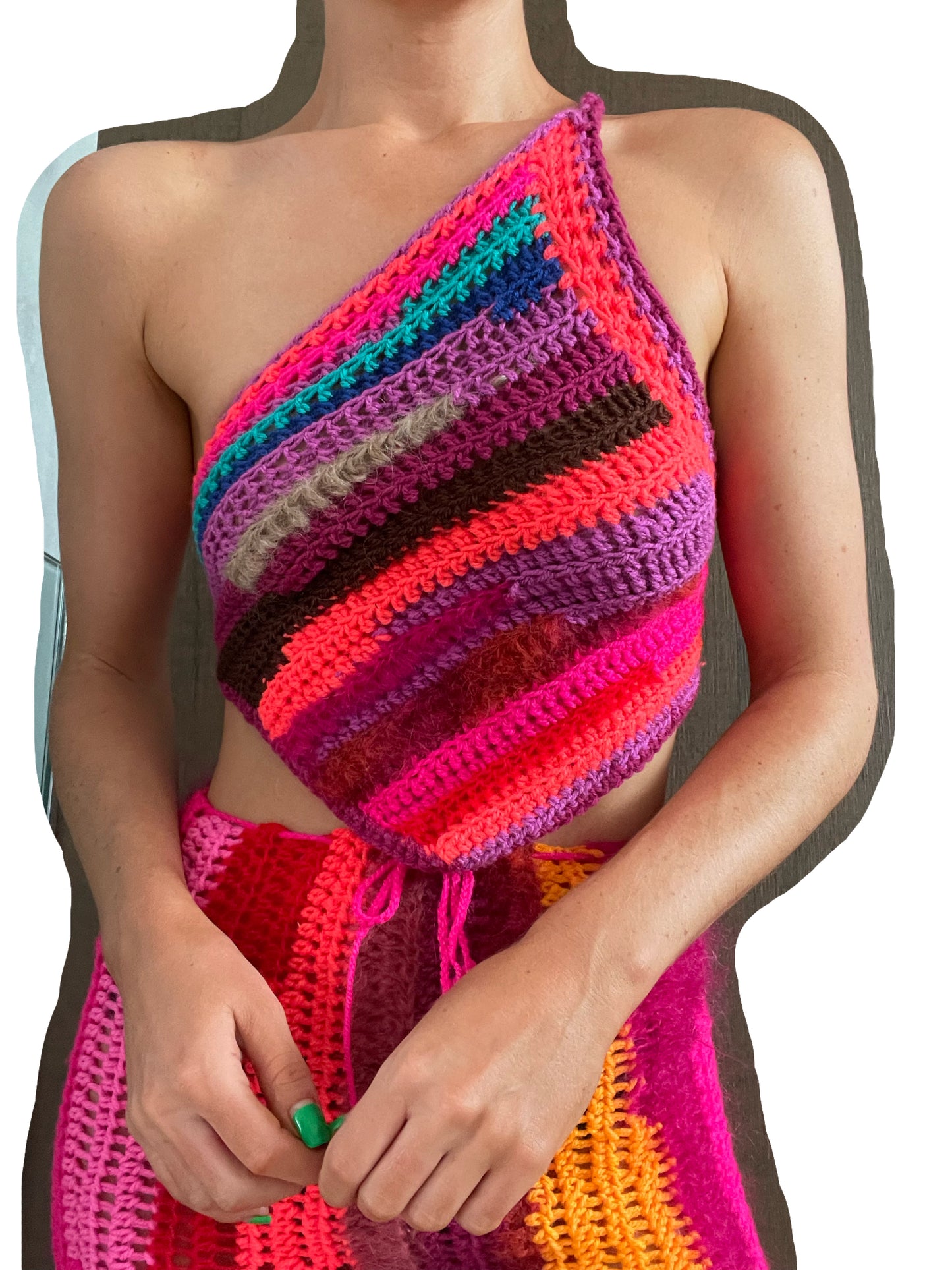 CROCHET BACKLESS TOP / 1839. / (XS-S)